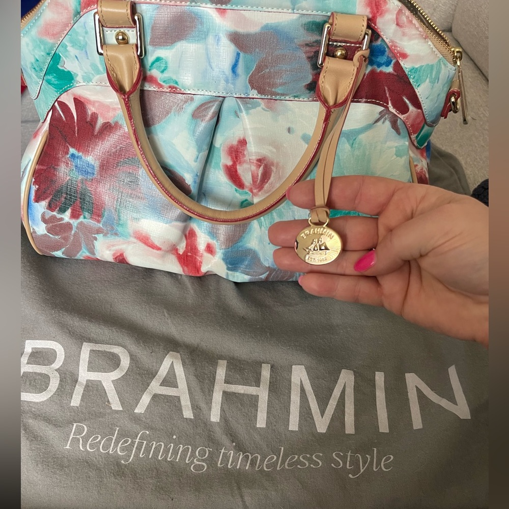 Brahmin Louise Rose Turquoise bag! New and in dust bag always.